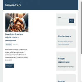 Скриншот главной страницы сайта business-trio.ru
