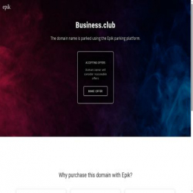 Скриншот главной страницы сайта business.club
