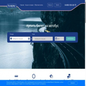 Скриншот главной страницы сайта buspay.ru