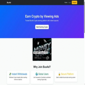 Скриншот главной страницы сайта buxads.com