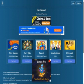 Скриншот главной страницы сайта buxfaucet.com