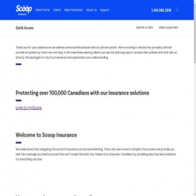 Скриншот главной страницы сайта buy.scoopinsurance.ca