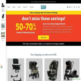 Скриншот главной страницы сайта buybuybabysells.com
