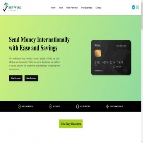 Скриншот главной страницы сайта buywiseaccount.com