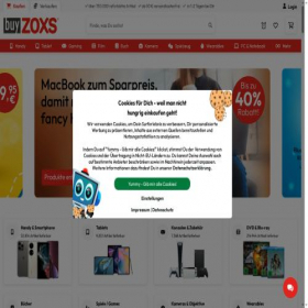 Скриншот главной страницы сайта buyzoxs.de