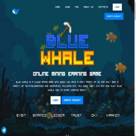 Скриншот главной страницы сайта bwhale.org
