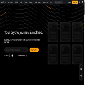 Скриншот главной страницы сайта bybit.eu
