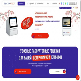 Скриншот главной страницы сайта bystrotest.ru