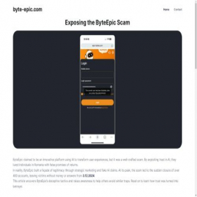 Скриншот главной страницы сайта byte-epic.com