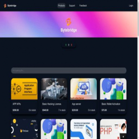 Скриншот главной страницы сайта bytebridge.sell.app