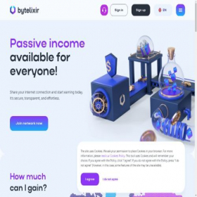 Скриншот главной страницы сайта bytelixir.com