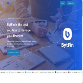 Скриншот главной страницы сайта bytfin.com