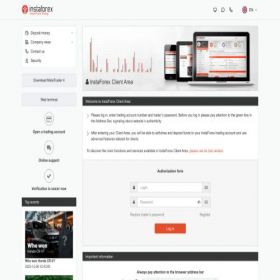 Скриншот главной страницы сайта cabinet.ifxtradepro.com