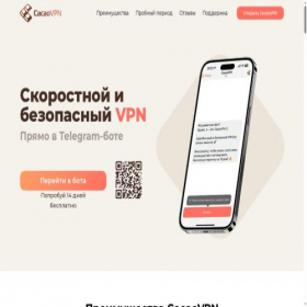 Скриншот главной страницы сайта cacaovpn.ru