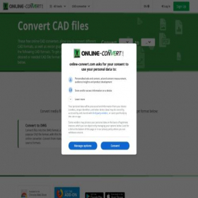 Скриншот главной страницы сайта cad.online-convert.com