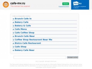 Скриншот главной страницы сайта cafe-mv.ru