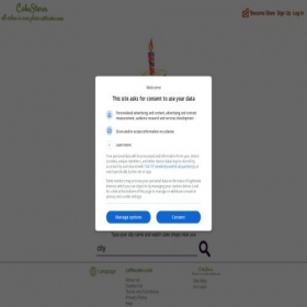 Скриншот главной страницы сайта caffecake.com