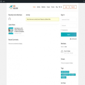 Скриншот главной страницы сайта cahelper.in