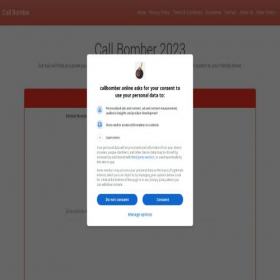 Скриншот главной страницы сайта callbomber.online
