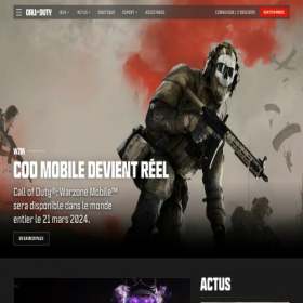 Скриншот главной страницы сайта callofduty.com