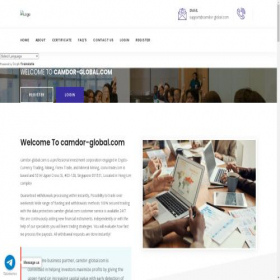 Скриншот главной страницы сайта camdor-global.com