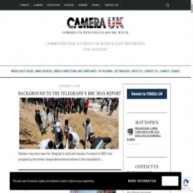 Скриншот главной страницы сайта camera-uk.org