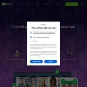 Скриншот главной страницы сайта camfrog.com
