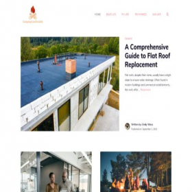 Скриншот главной страницы сайта campingcomfortably.com