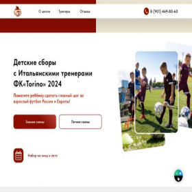 Скриншот главной страницы сайта camps.fctorino.ru