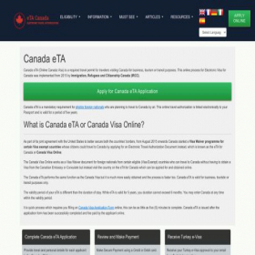 Скриншот главной страницы сайта canada-eta-visa.org