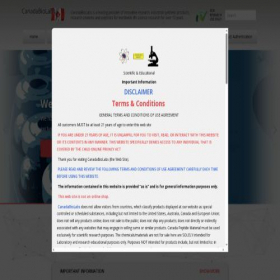 Скриншот главной страницы сайта canadabiolabs.co