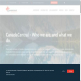 Скриншот главной страницы сайта canadacentral.ca