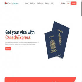 Скриншот главной страницы сайта canadaexpress.org