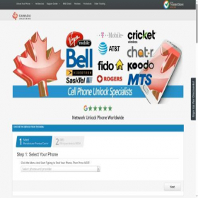 Скриншот главной страницы сайта canadaunlocking.com