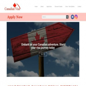 Скриншот главной страницы сайта canadianvisa.com
