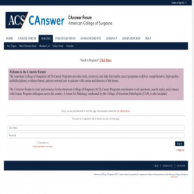 Скриншот главной страницы сайта cancerbulletin.facs.org