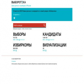 Скриншот главной страницы сайта candidates.golosinfo.org