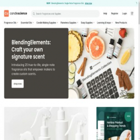 Скриншот главной страницы сайта candlescience.com