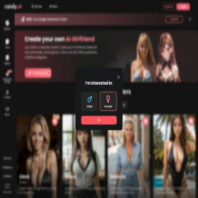 Скриншот главной страницы сайта candy.ai
