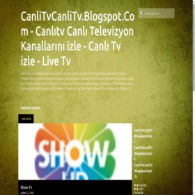 Скриншот главной страницы сайта canlitvcanlitv.blogspot.co.uk