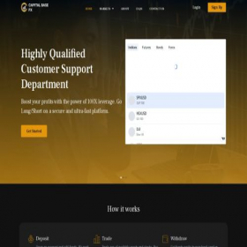 Скриншот главной страницы сайта capitalbasefx.com