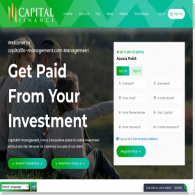 Скриншот главной страницы сайта capitalfin-management.com