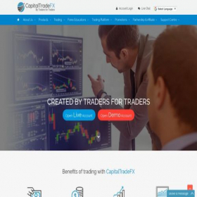 Скриншот главной страницы сайта capitaltradefx.com