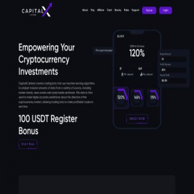 Скриншот главной страницы сайта capitalx.store