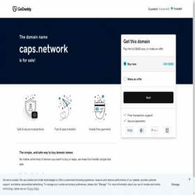 Скриншот главной страницы сайта caps.network