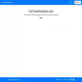 Скриншот главной страницы сайта carcrashanalysis.com