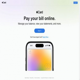Скриншот главной страницы сайта card.apple.com