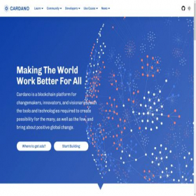 Скриншот главной страницы сайта cardanohub.org
