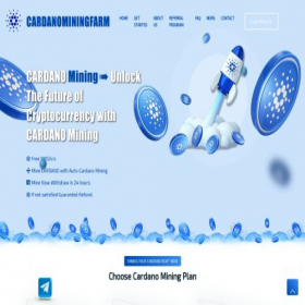 Скриншот главной страницы сайта cardanominingfarms.com