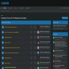 Скриншот главной страницы сайта carder.uk